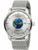 Herrenuhr Zeppelin Atlantik GMT mit silbernem Edelstahl-Meshband und weißem Zifferblatt