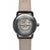 Bracelet de montre pour homme avec fond de boîtier, mouvement visible et bracelet en cuir marron clair