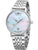 Herrenarmbanduhr Zeppelin Luna mit silbernem Metallarmband, Perlmuttzifferblatt, Quarz