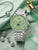 Zeppelin Herrenarmbanduhr mit Edelstahlband und grünem Zifferblatt im Marine-Look
