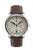 Zeppelin Herrenuhr: braunes Lederarmband, beiges Zifferblatt, Chronograph