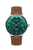 Herrenarmbanduhr Zeppelin mit grünem Zifferblatt und braunem Lederband