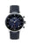 Zeppelin Herrenarmbanduhr mit dunkelblauem Zifferblatt, Lederband und Chrono-Subziffern
