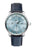 Zeppelin Atlantic Herrenuhr mit Eisblauem Zifferblatt, dunkelblauem Lederarmband