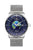 Herrenarmbanduhr mit blauem Zifferblatt, Datumsfenster und Edelstahl-Metallband
