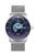 Herrenuhr Zeppelin Atlantic mit silbernem Metallband und blauem Zifferblatt mit Datum