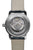 Automatik-Herrenuhr: Sichtbarer Gehäuseboden mit Uhrwerk, Lederarmband hellbraun.