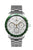 Herrenarmbanduhr Zeppelin mit weißem Zifferblatt und grüner Tachymeter-Lünette