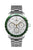 Zeppelin New York Herrenuhr mit grünem Tachymeter-Ring, Chronograph, Datumsfenster, weißem Zifferblatt