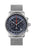 Herren-Automatikchronograph mit dunkelblauem Zifferblatt und Edelstahl-Meshband