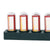 Horloge de table avec quatre tubes Nixie en verre, tubes rouges sur socle noir