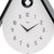AMS Horloge à quartz gros plan du cadran, aiguilles noires et motif de coucou en cercle