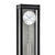 Horloge murale avec cadran rond sous verre, cadre noir, pendule visible
