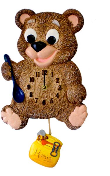 Horloge murale à pendule « ours avec cuillère » - Terrastudio Modèle: 00.2212