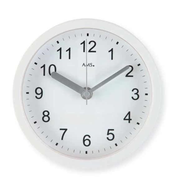 Horloge murale radio-pilotée moderne boîtier plastique 16 cm - AMS Modèle: 5927