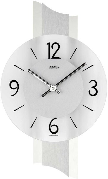 Horloge murale moderne 23 x 40 x 6 cm - AMS Modèle: 9394