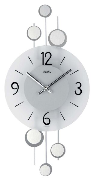 Horloge murale moderne 23 x 47 x 5 cm - AMS Modèle: 9388