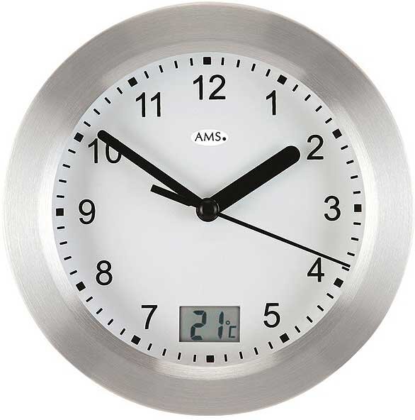 Horloge murale moderne également utilisable comme horloge de table - AMS Modèle: 9223