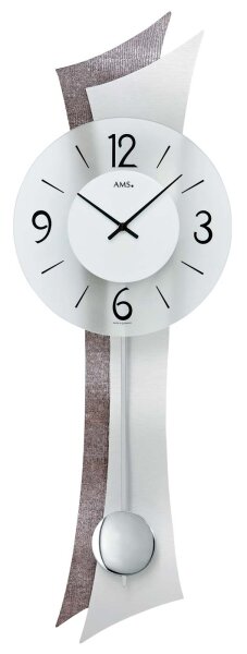 Horloge à pendule moderne cadran en verre - AMS Modèle: 7426