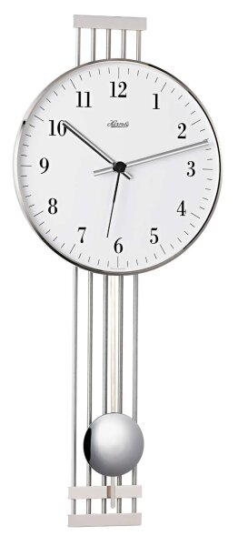Horloge à pendule argentée mouvement quartz - Hermle Modèle: 70981-002200