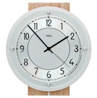 Horloge murale radio-pilotée pendule cadran en aluminium - AMS Modèle: 5214
