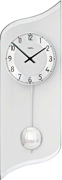 Horloge à pendule moderne cadran en aluminium - AMS Modèle: 7436