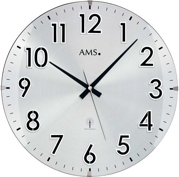 Horloges murales radio-pilotées modernes diamètre : 32 cm - AMS Modèle: 5973