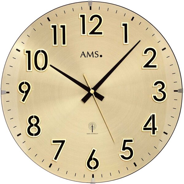 Horloges murales radio-pilotées modernes diamètre : 32 cm - AMS Modèle: 5974