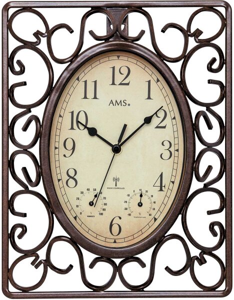 Horloge murale classique thermomètre hygromètre - AMS Modèle: 5976