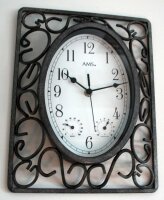 Horloge murale classique - cadran blanc - mouvement quartz - AMS Modèle: 9486