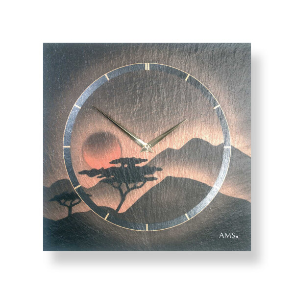 Horloge murale classique 30 cm x 30 cm x 4 cm - AMS Modèle: 9515