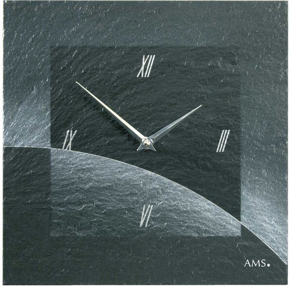 Horloge murale classique 30 cm x 30 cm x 4 cm - AMS Modèle: 9518