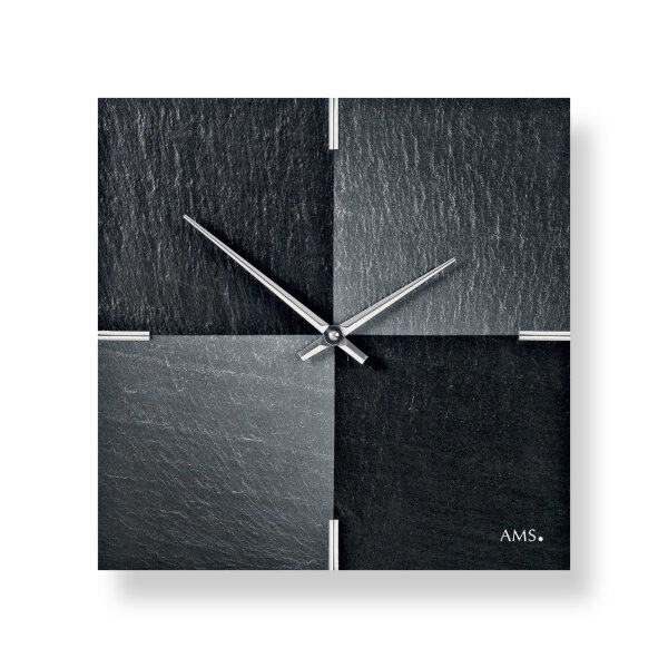 Horloge murale classique 30 cm x 30 cm x 4 cm - AMS Modèle: 9520
