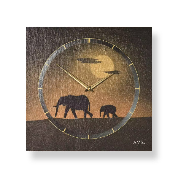 Horloge murale classique 30 cm x 30 cm x 4 cm - AMS Modèle: 9523