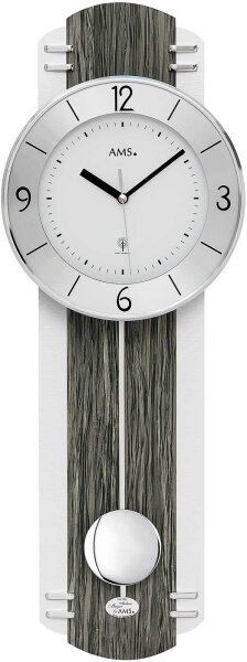 Horloge murale radio-pilotée pendule moderne - AMS Modèle: 5294