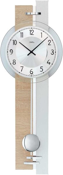 Horloge à pendule moderne cadran en aluminium - AMS Modèle: 7441
