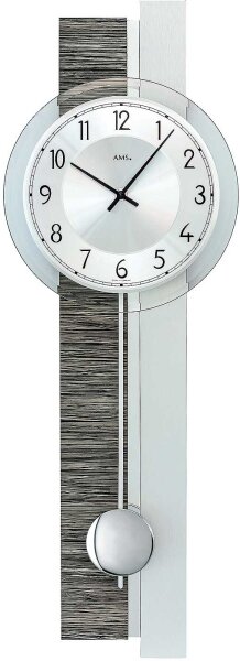 Horloge à pendule moderne cadran en aluminium - AMS Modèle: 7439