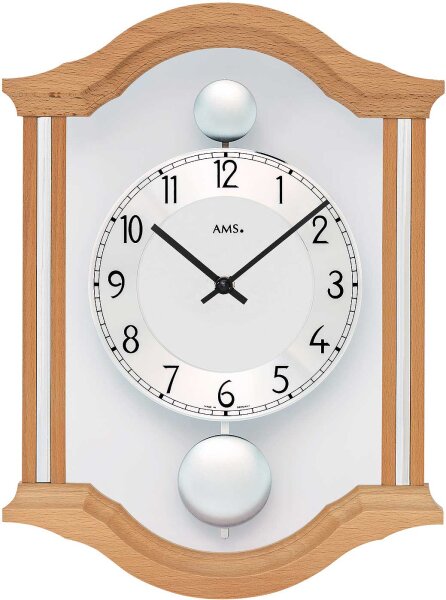 Horloge murale classique double pendule - AMS Modèle: 7447/18