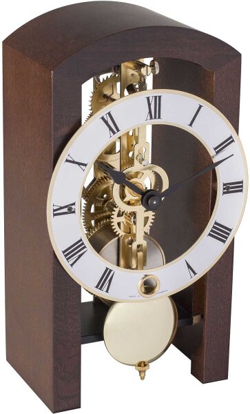 Horloge de table noyer mouvement squelette - Hermle Modèle: 23015-030721