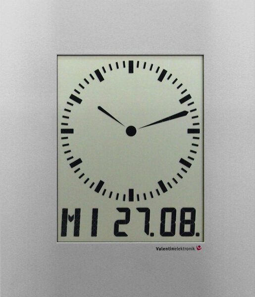 Horloge murale moderne LCD horloge industrielle bureau calendrier - GER-Technik Modèle: CE-200-O