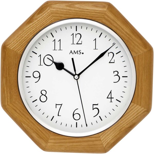 Horloge murale radio-pilotée moderne 27 cm x 27 cm x 5 cm - AMS Modèle: 5512