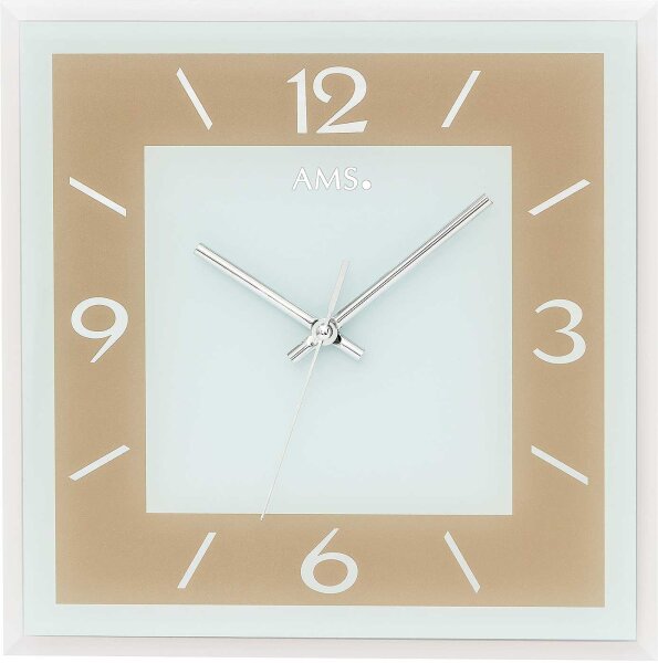 Horloge murale moderne 30 x 30 x 3 cm - AMS Modèle: 9574
