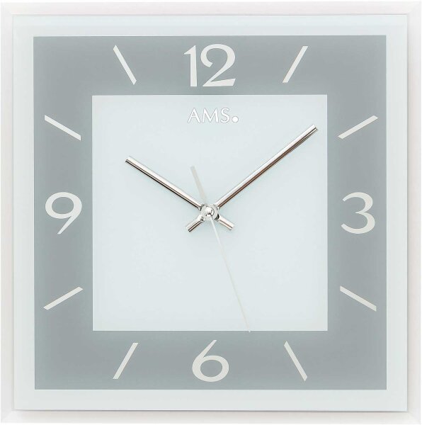 Horloge murale moderne 30 x 30 x 3 cm - AMS Modèle: 9573