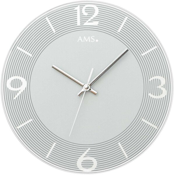 Horloge murale moderne diamètre du boîtier 30 cm - AMS Modèle: 9571