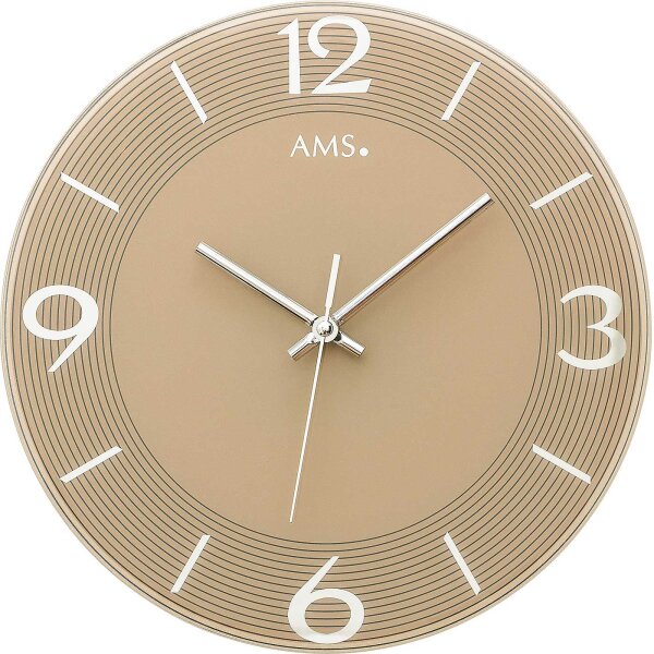 Horloge murale moderne diamètre du boîtier 30 cm - AMS Modèle: 9572