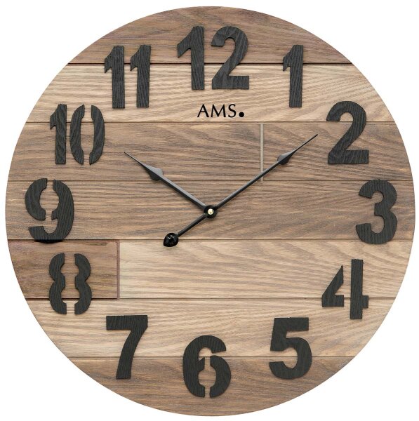 Horloge murale moderne diamètre du boîtier 50 cm - AMS Modèle: 9569