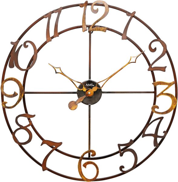 Horloge murale moderne diamètre du boîtier 60 cm - AMS Modèle: 9566