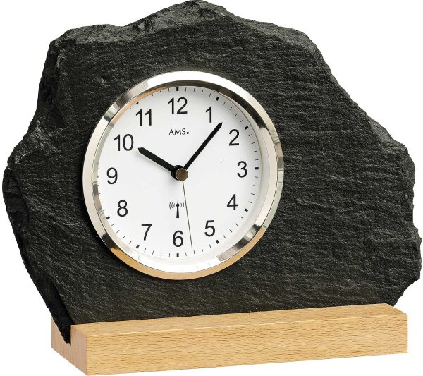 Horloge de table classique boîtier massif en hêtre - AMS Modèle: 5114