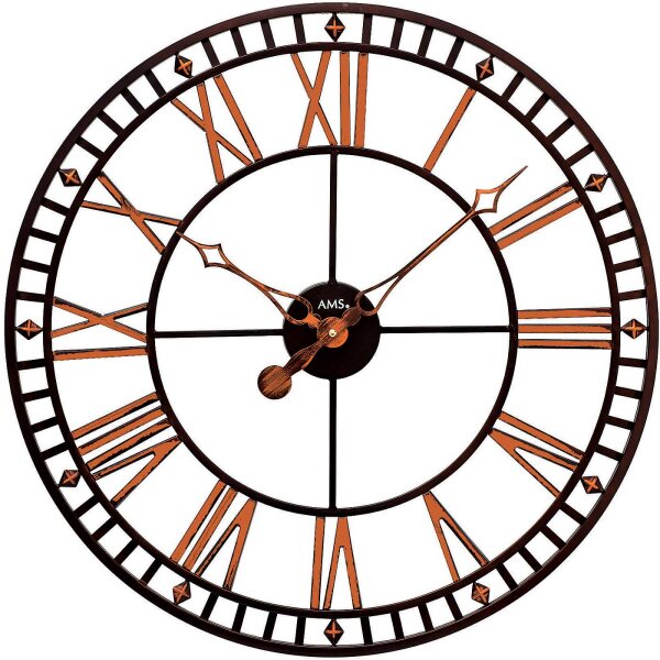 Horloge murale moderne bicolore XXL 60 cm - AMS Modèle: 9536