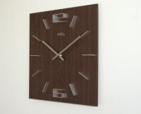 Horloge murale moderne 34 cm x 34 cm x 4 cm - AMS Modèle: 9593